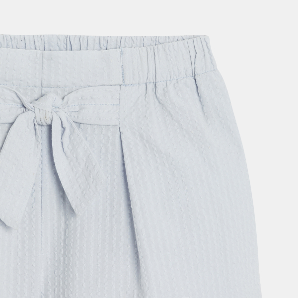 شورت مطرز رمادي سادة للفتيات